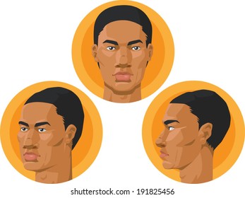 Head - African American Man