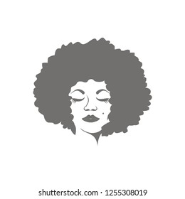 head of afro women vector