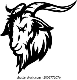 Head Aggressive Male Goat Stock Vector (Royalty Free) 2008771076 ...