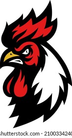 Jefe de Logotipo agresivo de Rooster Sport
