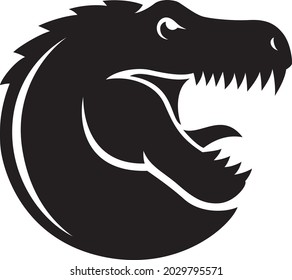 Head of Aggressive T Rex (Tyrannosaurus) Roaring 