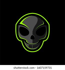 Head Alien esport gaming mascot logo vector