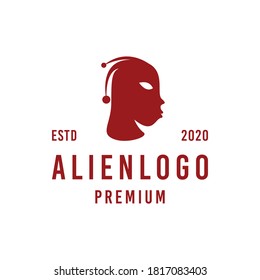 Head Alien Logo design Vector