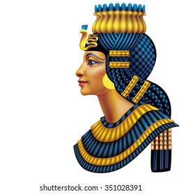 The head of the ancient Egyptian queen