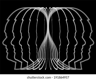 head angle in different parts of a of gray transitions