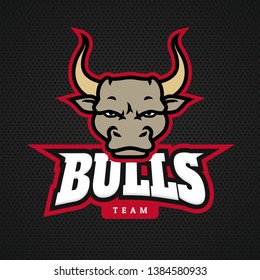 Head angry bull logo icon designs vector.