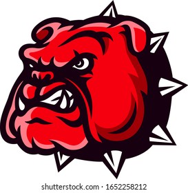 Head of Angry Bulldog Vector Design