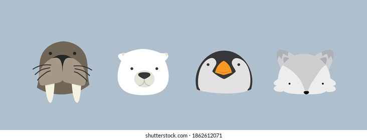 Head animals Cartoon characters Arctic