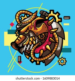 Head Animals pig Mechanical robot 