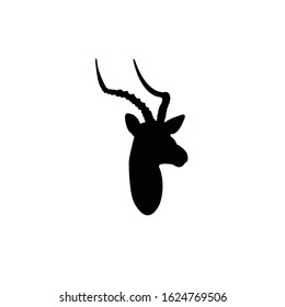head of antelope silhouette vector illustration.