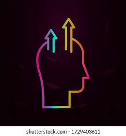 head, arrow, growth nolan icon Simple thin line, outline vector of Business icons for ui and ux, website or mobile application