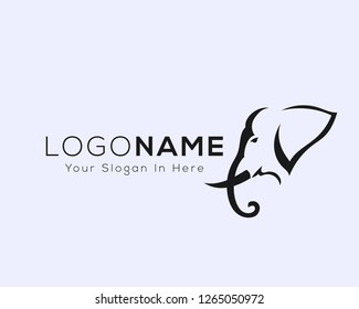 Head art elephant logo design inspiration