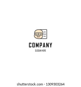 Head Baby Fun Learning Abstract Illustration Creative Business Logo