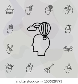 Head, balloon, cloud icon. Universal set of creative thinking for website design and development, app development