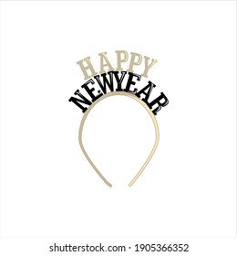 head band Happy New Year Party digital design graphic 2d hd illustration