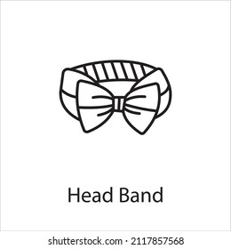 Kopfband-Symbol in Vektorgrafik. Logotyp
