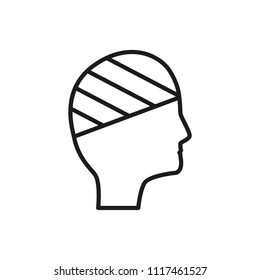 head bandage vector icon