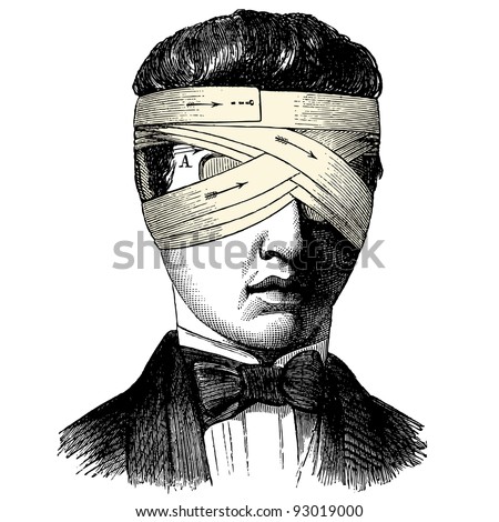 Head bandage - vintage engraved illustration - 