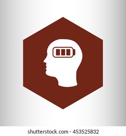 head and battery icon