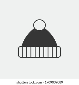 head beanie vector icon winter weaer cold season