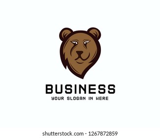 Head bear art logo design inspiration