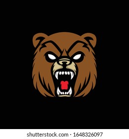 Head Bear Beast Angry Abstract Illustration Vector Logo