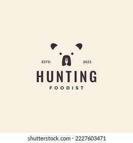 Kopfbär mit Gabellogo-Design 