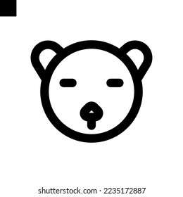 head bear icon line style vector