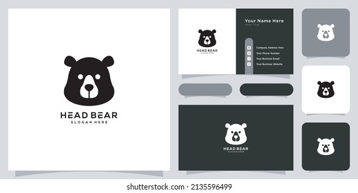 head bear logo vector design