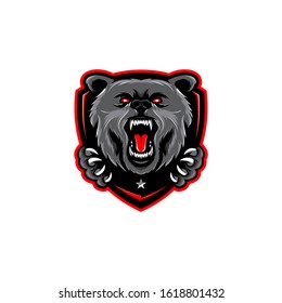 Head Bear Logo vector game