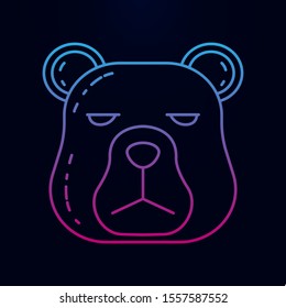 The head of a bear nolan icon. Simple thin line, outline vector of camping icons for ui and ux, website or mobile application