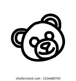 Head Bear Patch Streetwear, Urban Design Patch Green and Black Color Patch Commercial Use