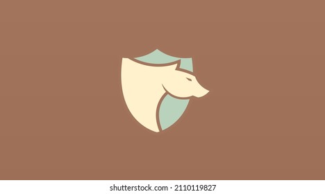 Head of Bear Silhouette Logo Design Concept Vector. Animal Logo Template Vector