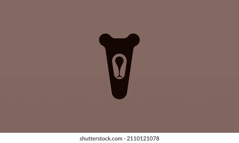 Vector de diseño de logotipo de silueta de la cabeza del oso. Vector de plantillas de logotipo animal