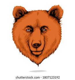 Head Of Bear Vector isolated on white background