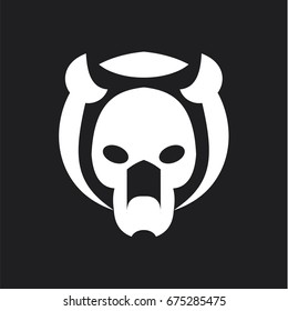 Head of a bear vector logo illustration of a flat style quality design icons art