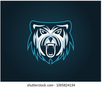 Head beer logo vector. beer esport logo
