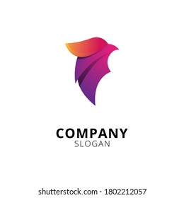 head Bird Abstract Logo,modern style design vector design