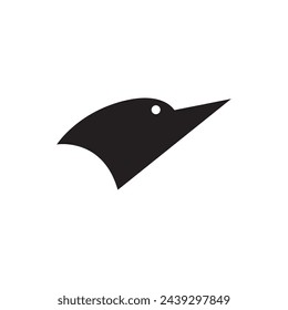 head bird simple logo icon design.