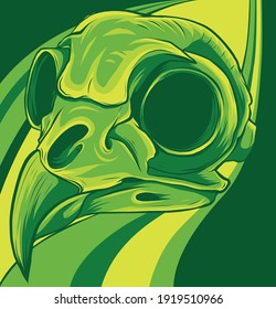 head of bird skull vector illustration design