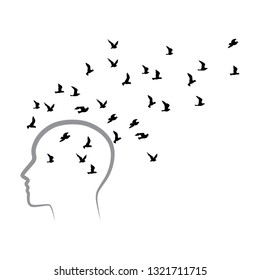 head birds. vector