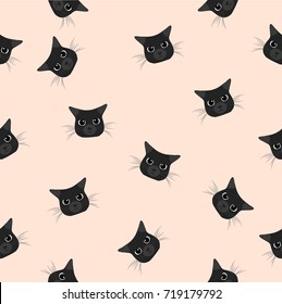 head black cat pattern