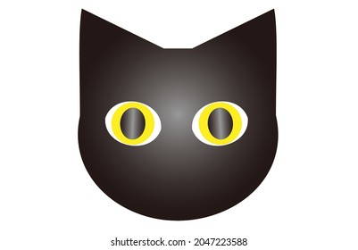 The head of a black cat that fills the screen. background-landscape