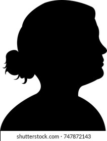 head black color silhouette vector