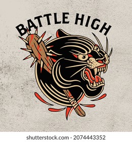 head black panther artwork design