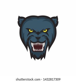 head black panther logo design esport 