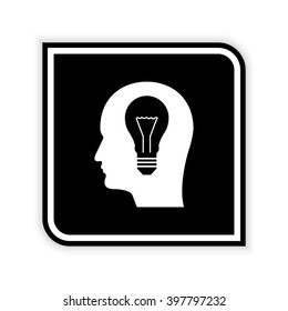 Head -  black vector icon