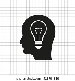 Head  - black vector icon