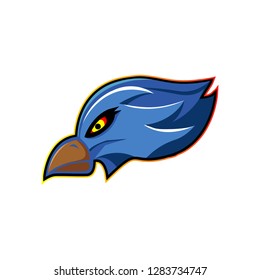 head blue bird logo design vector,creative wild bird falcon hawk
