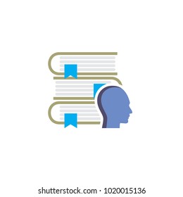 Head Book Logo Icon Design